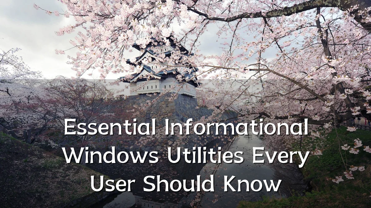 Essential Informational Windows Utilities Every User Should Know